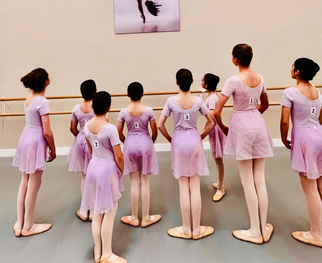 Ballet students preparing for RAD exams