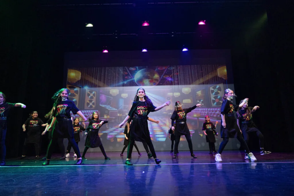 Dance troupe performing at the showcase