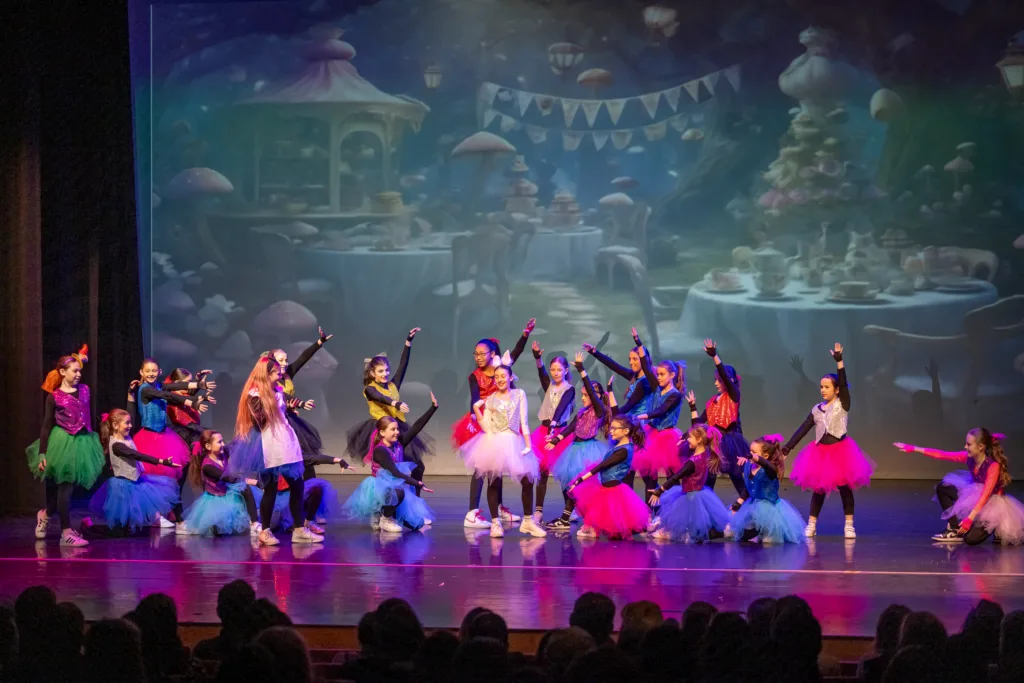 Group performance at the Dancing Through the Decades show