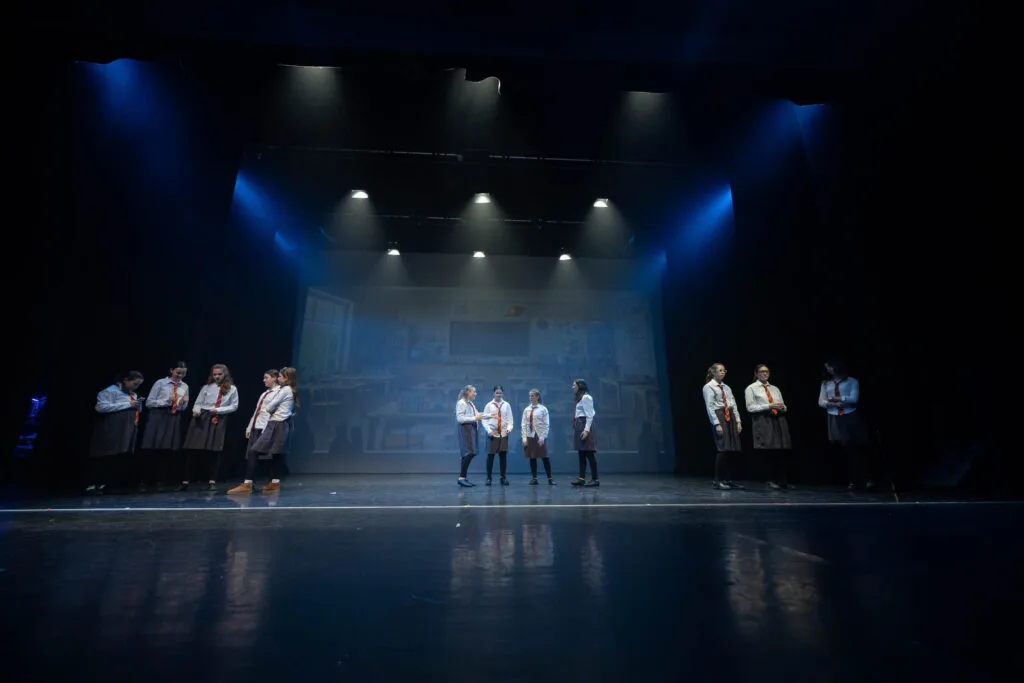 Hip hop dancers performing at the showcase