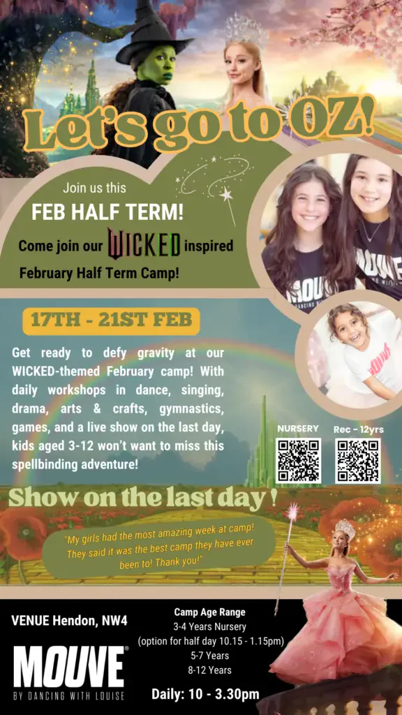 We're Off to Oz Half Term Camp flyer